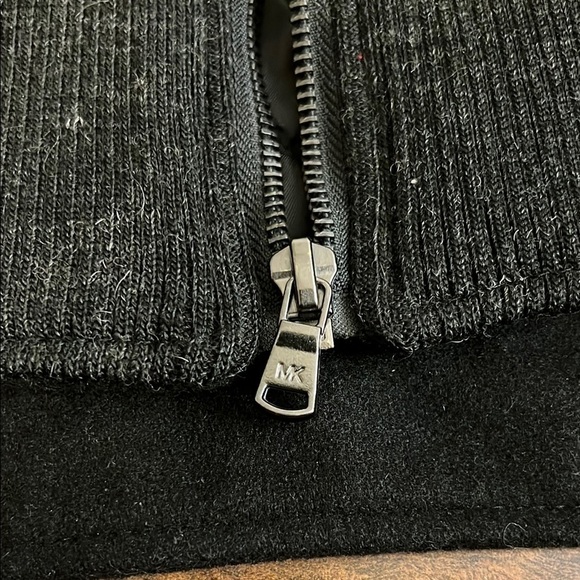 Michael Kors Heavy Black Wool Jacket with Stand-Up Collar - Picture 6 of 16